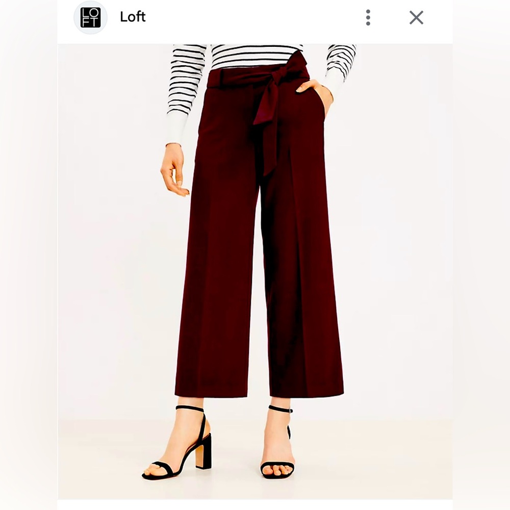 Loft plum tweed pants, Size 8